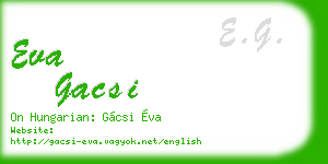 eva gacsi business card