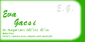 eva gacsi business card